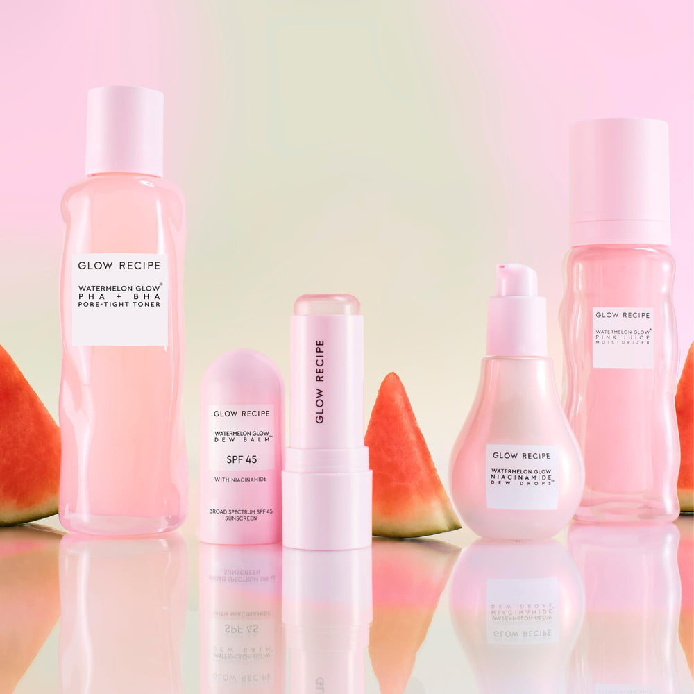 Vegan and cruelty-free Glow Recipe sunscreen suitable for mindful skincare.