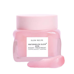 Glow Recipe Watermelon Glow Night Treatment jar front view highlighting hydration and overnight resurfacing.