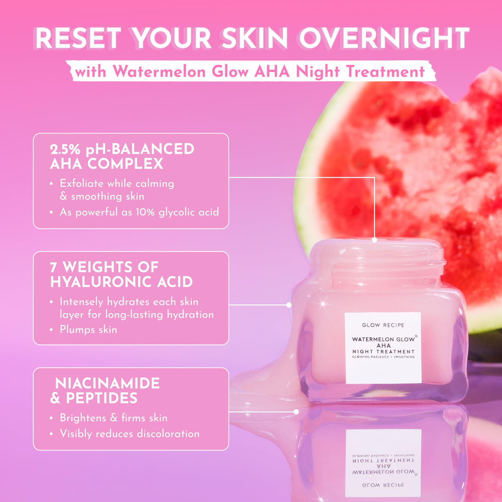 Glow Recipe Watermelon Glow Night Treatment side view shows easy-to-apply nightly ritual.