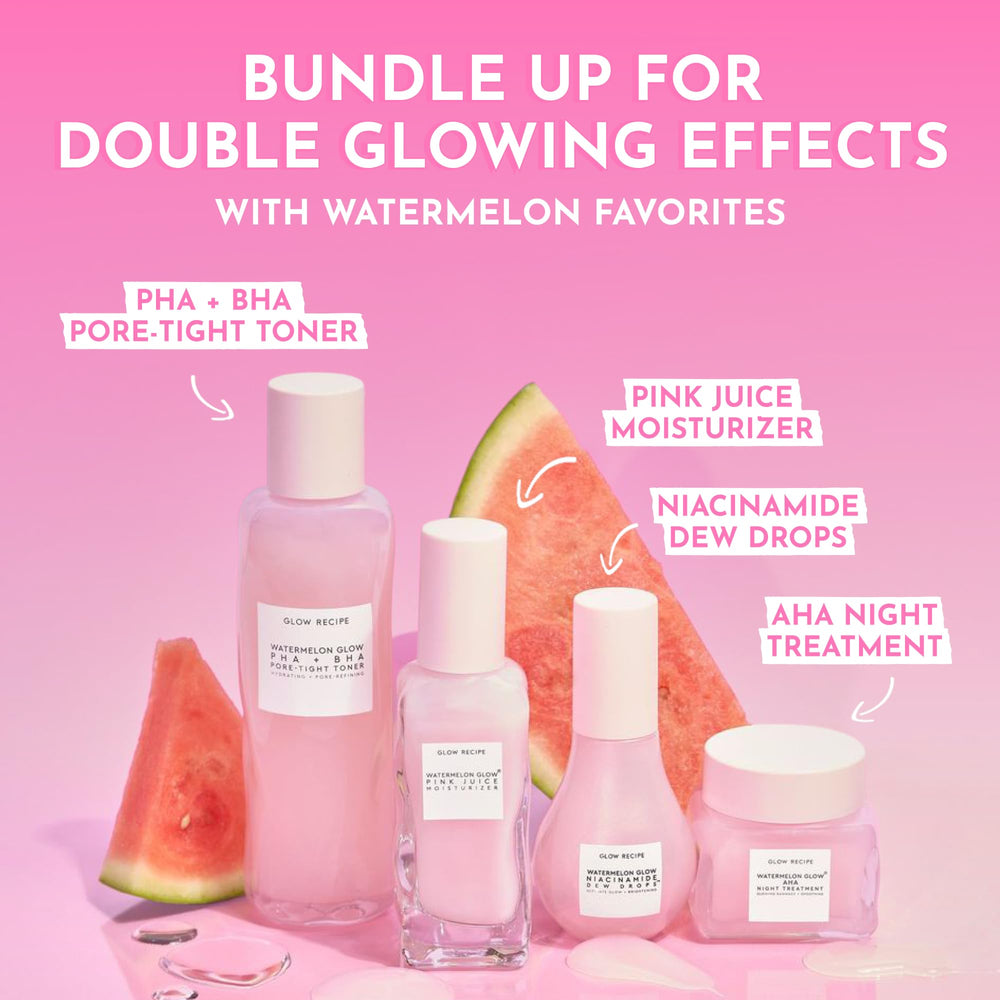 Glow Recipe Watermelon Glow Night Treatment texture macro highlights gentle exfoliant particles.