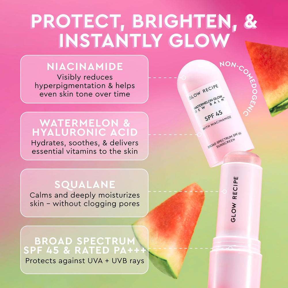 Hydrating formula with watermelon and hyaluronic acid by Glow Recipe for a refreshed look.