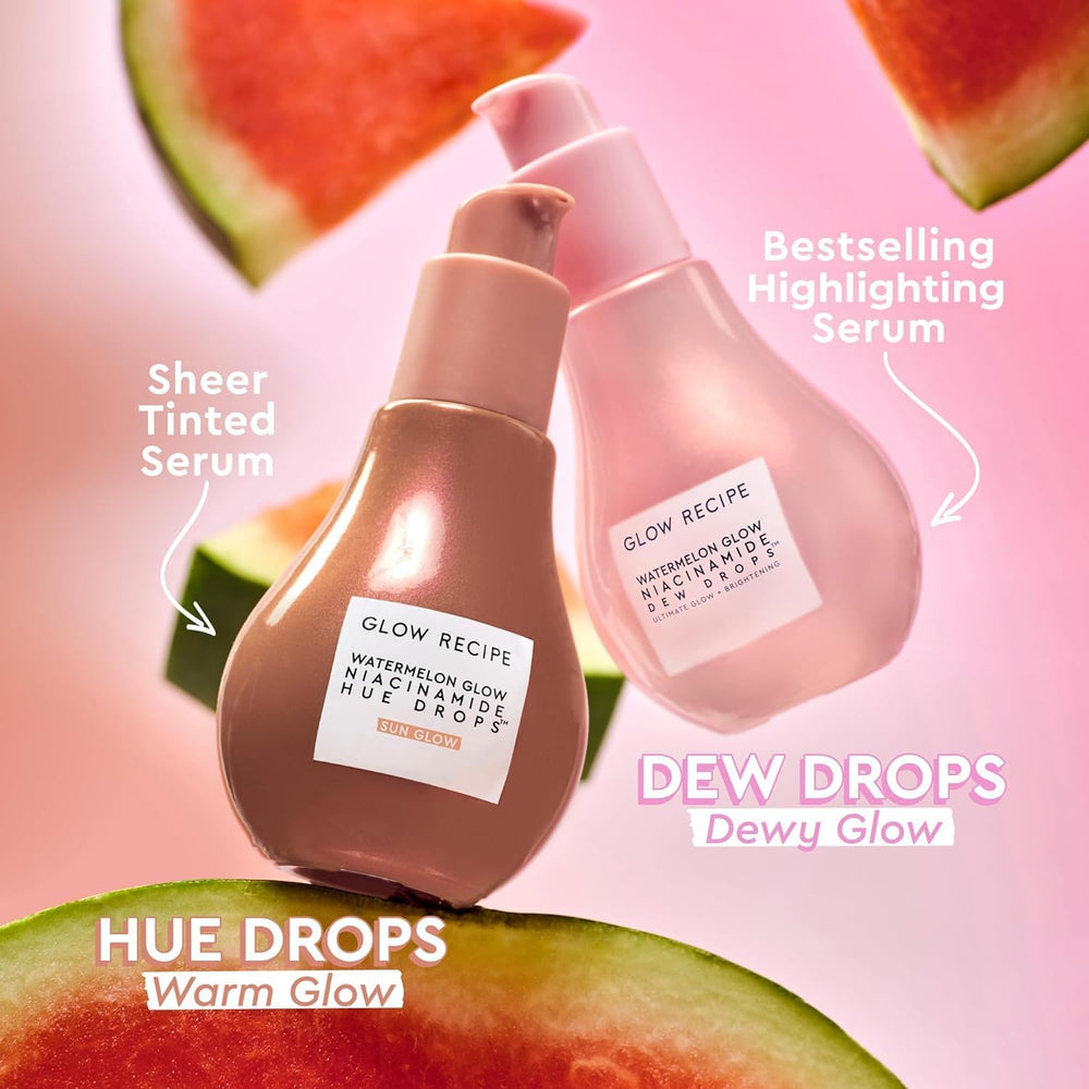 Glow Recipe Watermelon Niacinamide Dew Drops gel swirl demonstrating lightweight hydration