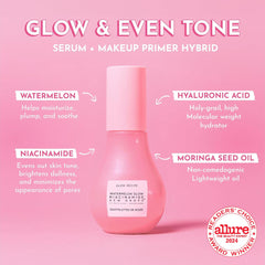 Glow Recipe Watermelon Niacinamide Dew Drops pump close-up for easy application