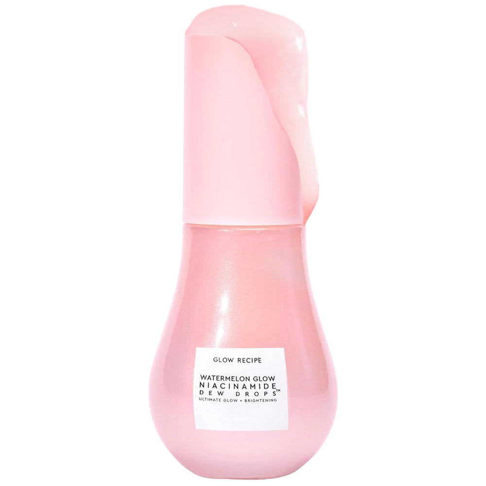 Glow Recipe Watermelon Niacinamide Dew Drops, bote, hidratación rápida para la piel.