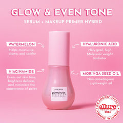 Glow Recipe Watermelon Niacinamide Dew Drops, textura gel, brillo ligero y natural.