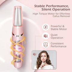 Glowelle 3-layer grinding head enables customizable callus removal and gentler results.