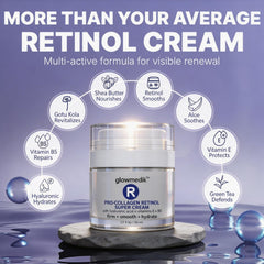 Glowmedik cream texture close-up highlighting smooth, lightweight moisturizer.