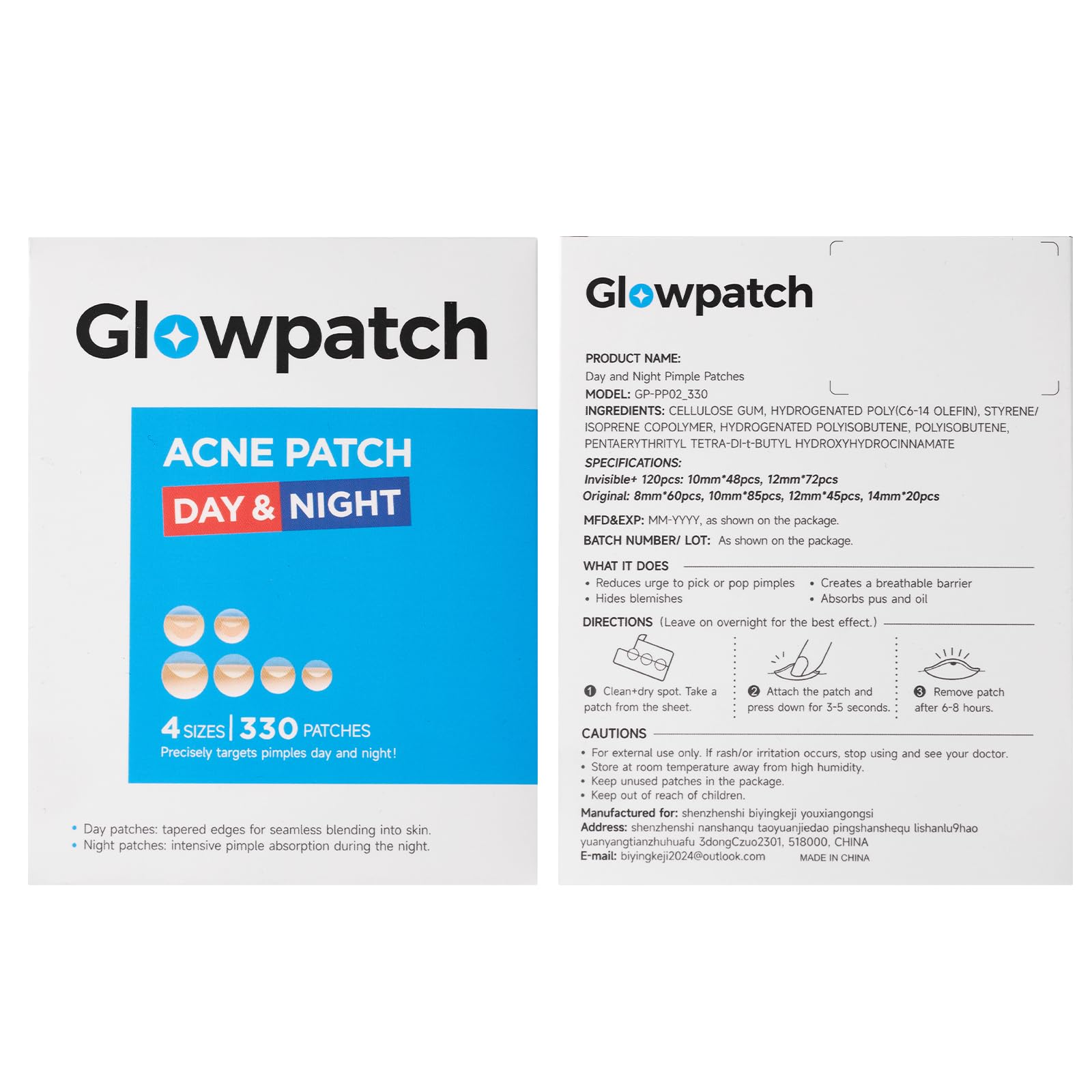Glowpatch cobertura diurna y nocturna en un set único.