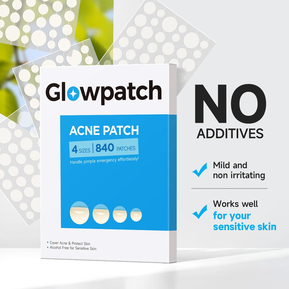 Glowpatch empaque individual para llevar en bolso o estuche.