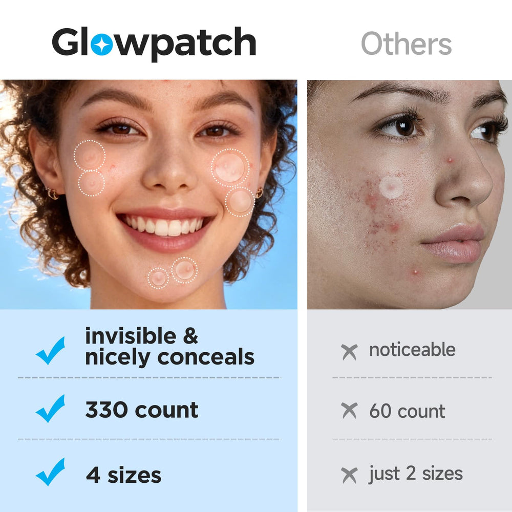 Glowpatch hidrocoloide 100% suave, apto para piel sensible.