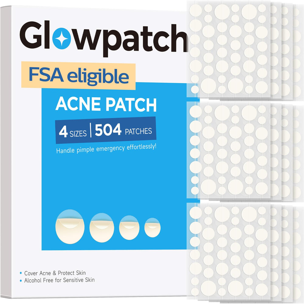 Glowpatch parches-granos-cara-504-unidades: cobertura discreta para imperfecciones.