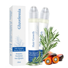 Gluvelessia serum para crecimiento capilar con rodillo enfocado en folículos