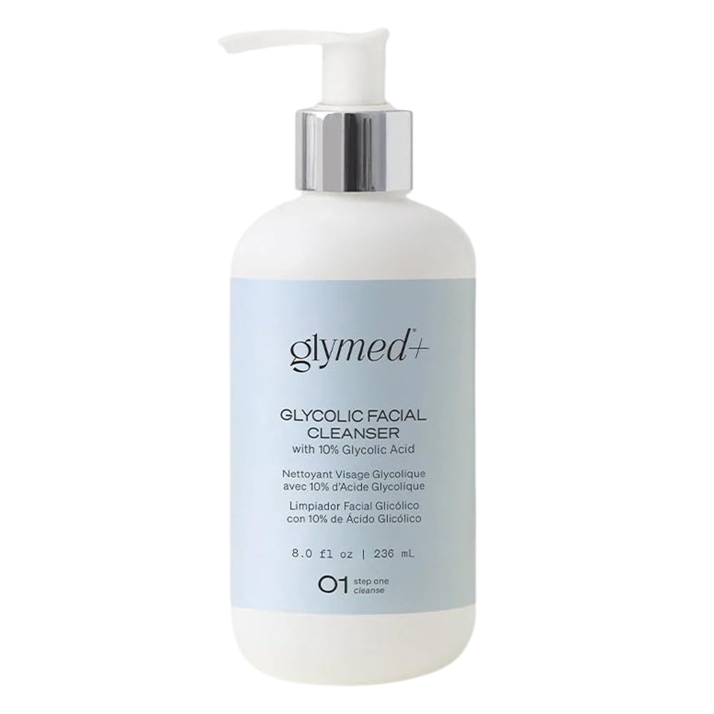 GlyMed Plus Gentle Facial Wash bottle cleanses sensitive skin without fragrance and clarifies pores.
