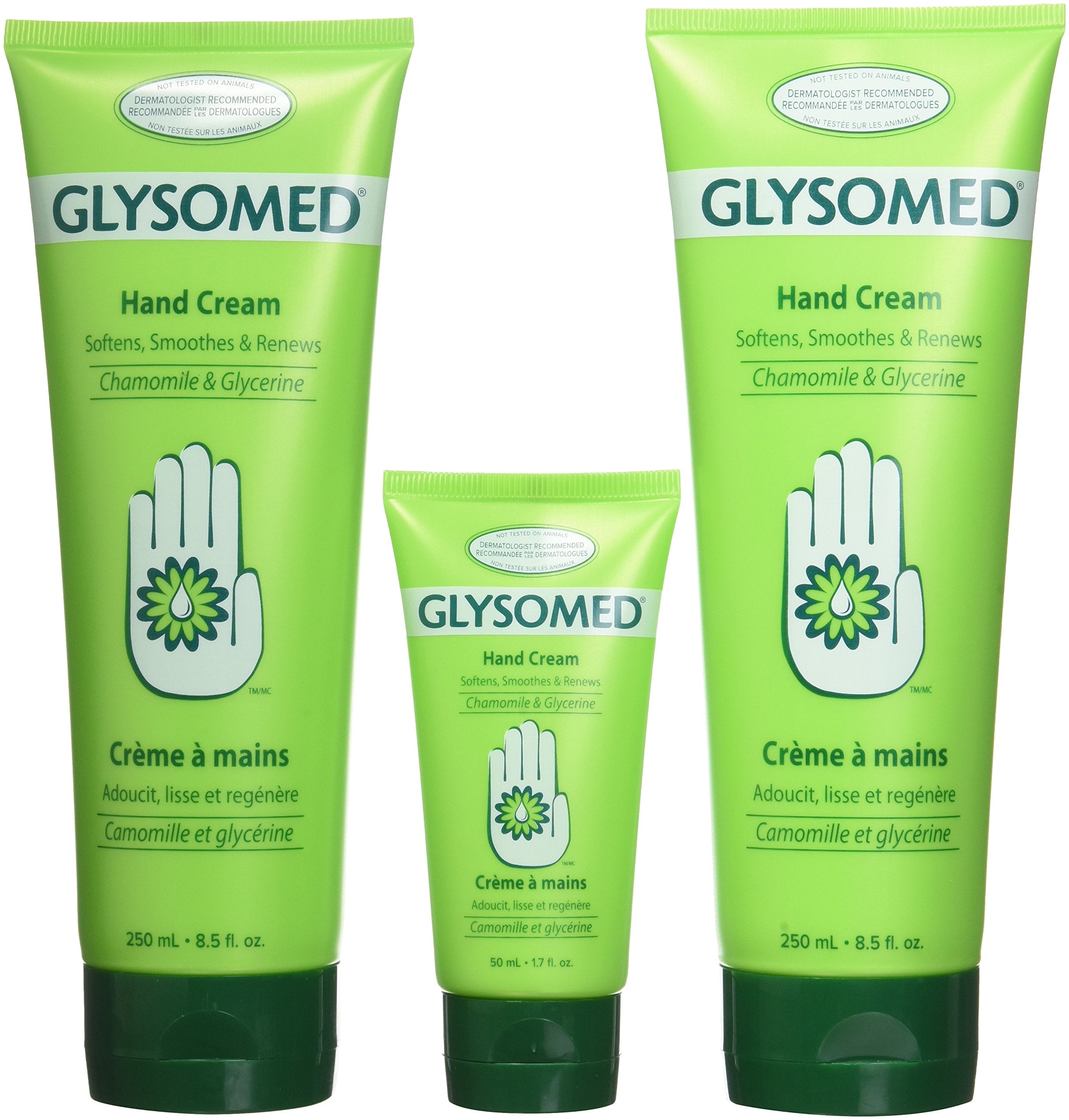 Glysomed crema de manos, tubo grande frente; hidratación para manos ásperas