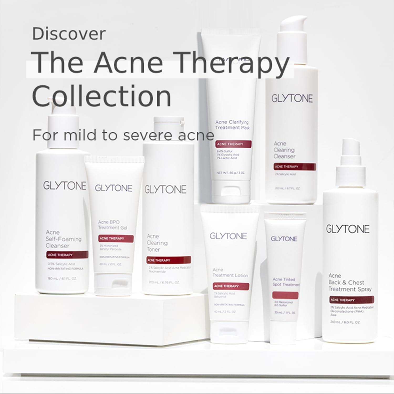 Glytone 8 fl oz bottle provides long-lasting bacne care