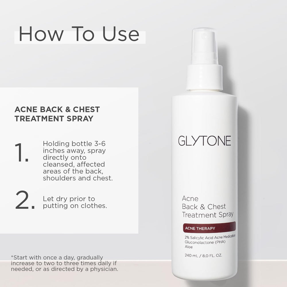Glytone fragrance-free, fast-drying body spray leaves no stickiness