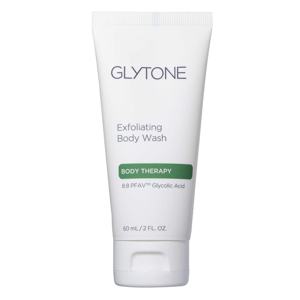 GLYTONE Gel de Ducha Exfoliante con espuma rica para piel suave.
