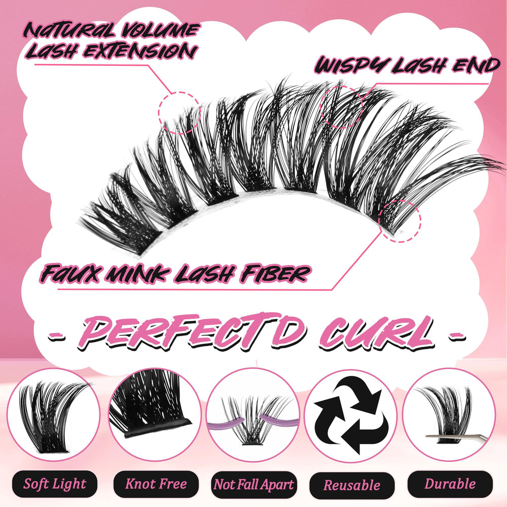 Gmagictobo lash tweezers for precise placement of clusters.