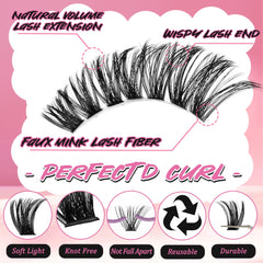 Gmagictobo lash tweezers for precise placement of clusters.