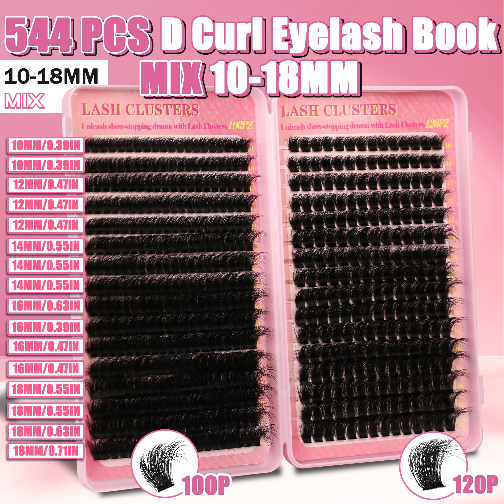 Mixed lengths from 10mm to 18mm for versatile looks