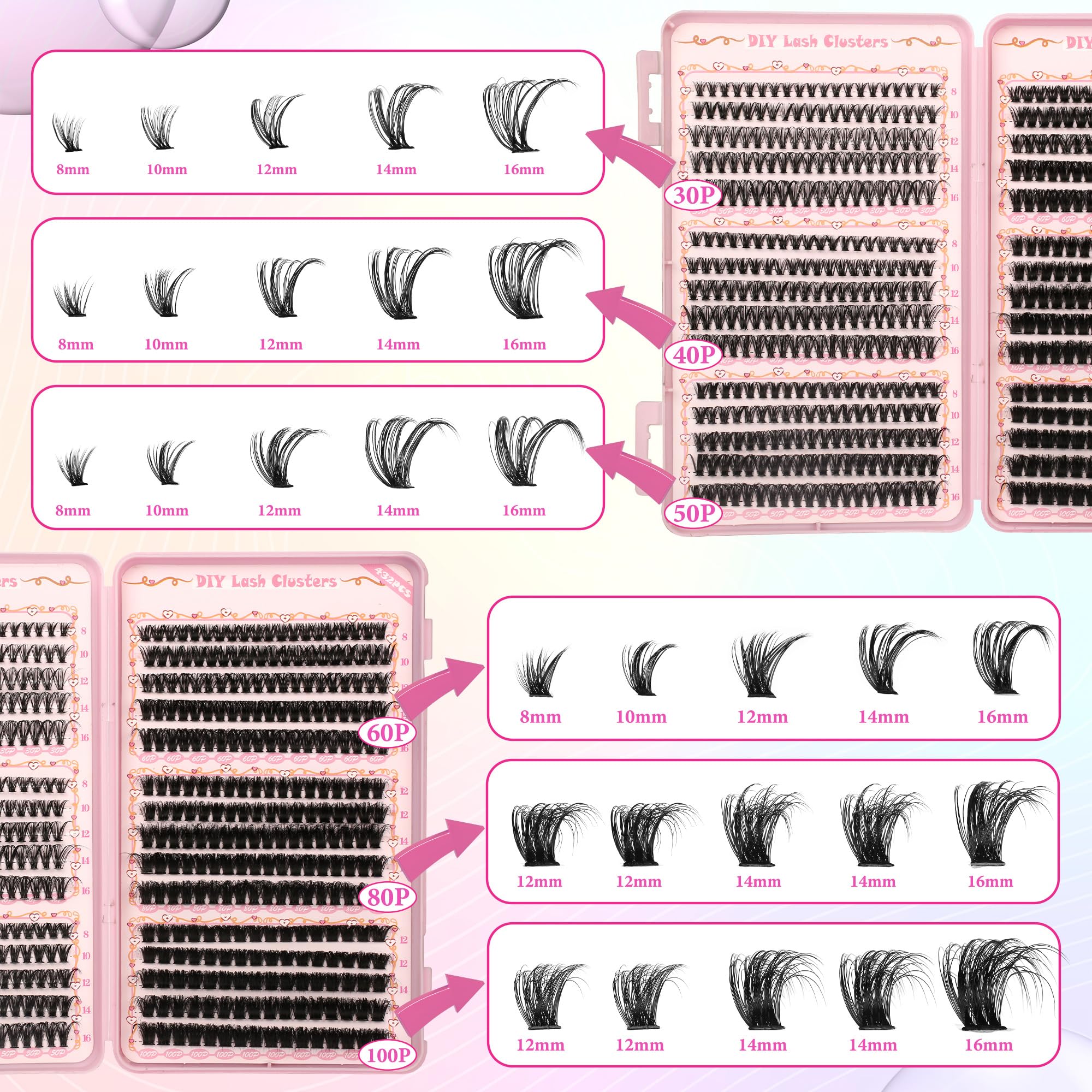 Gmagictobo varied-length lashes let you mix natural and dramatic looks.