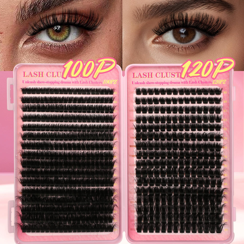 Close-up of Gmagictobo wispy lash clusters for natural volume