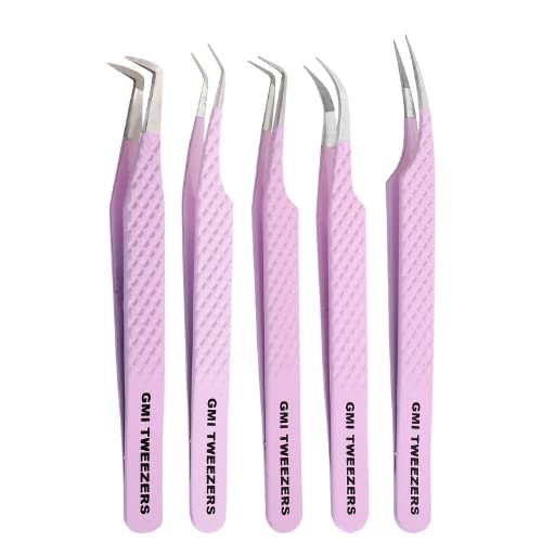 GMI Tweezers fiber-tip lash tweezers for precise lash pickup during extensions.