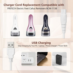 GnoTis BCM-1138 compatibility charger cable, steady power for pedicure sessions.