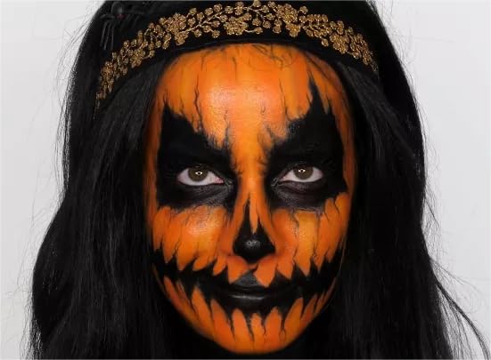 Go Ho Orange Face Paint Stick suited for sports and cosplay
