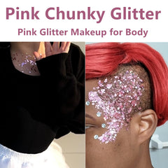Go Ho glitter on hair adds radiant shimmer for stage-ready styles.