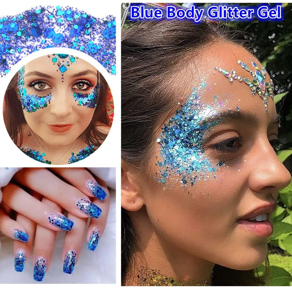 Go Ho Hair and nails glitter detail for creative styling.