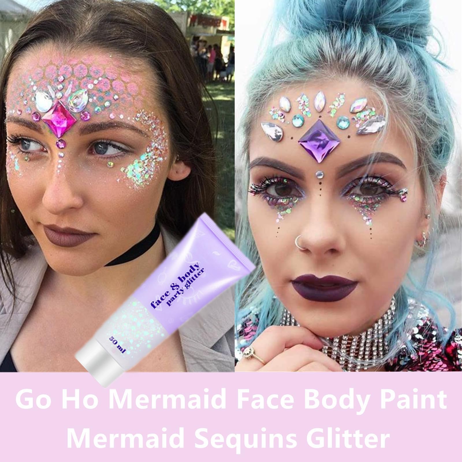 Go Ho Layered Glitter Application showing versatile sparkle intensity.