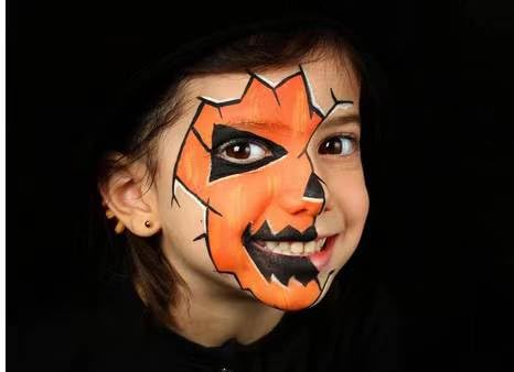 Go Ho Cream-Blendable Orange Face Paint Stick creamy consistency for blending