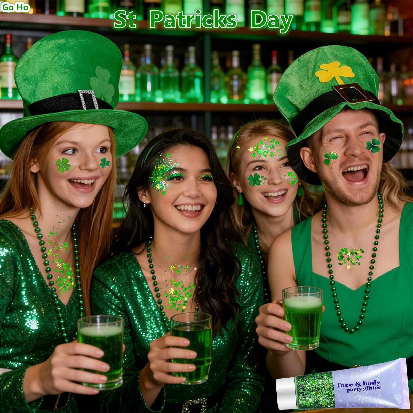 Go Ho Shamrock Glitter aporta destellos holográficos al peinado