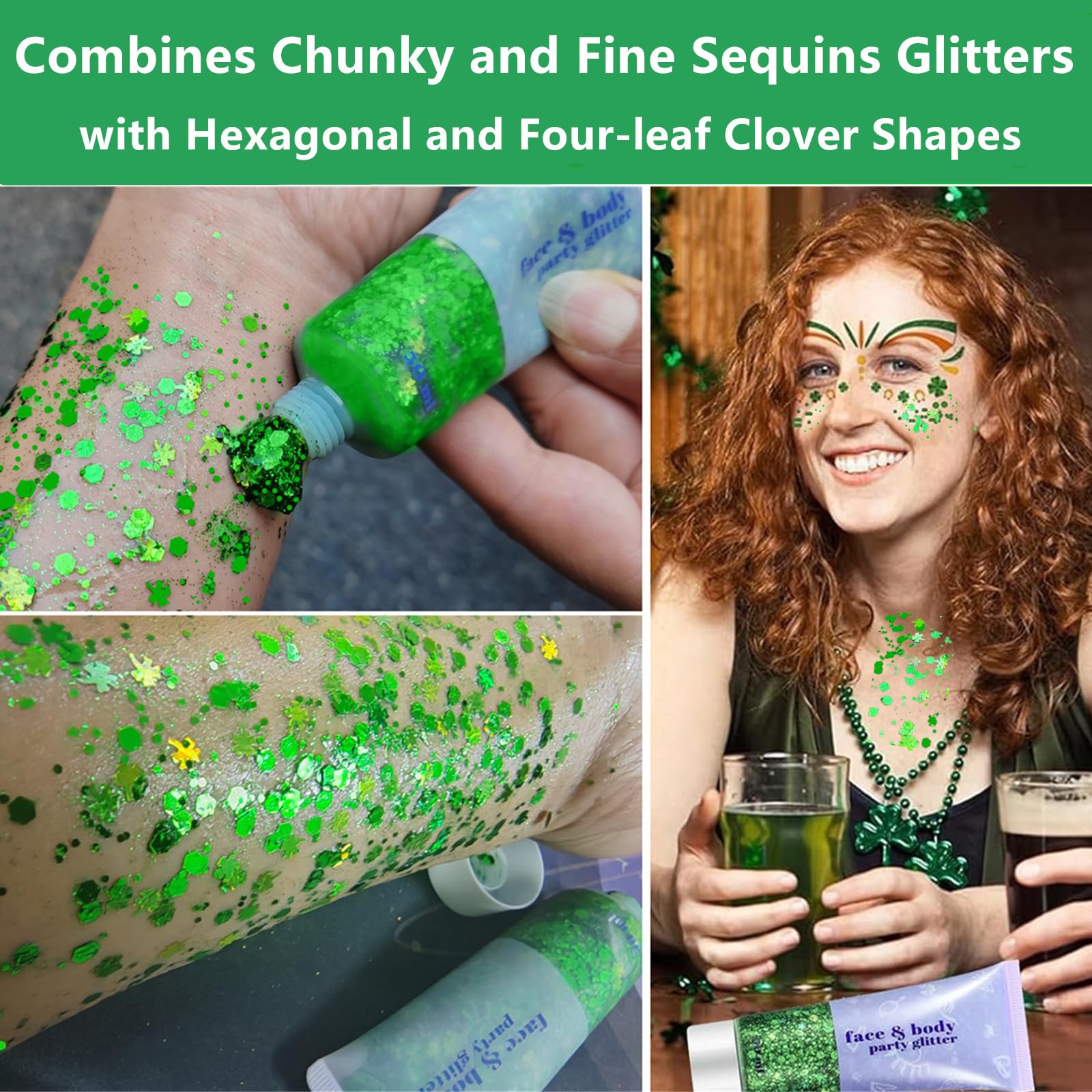 Go Ho Shamrock Glitter añade brillo a la piel con intensidad