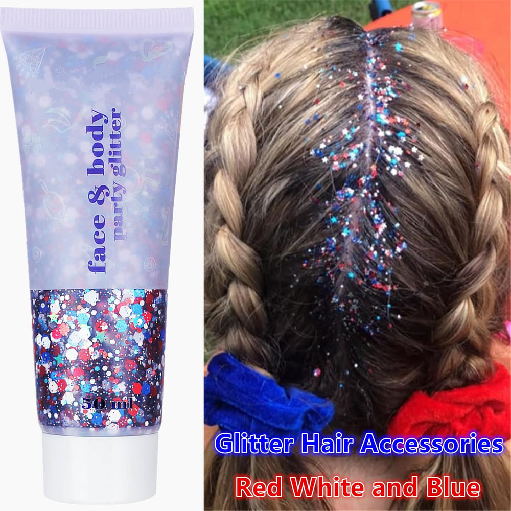 Go Ho USA flag glitter for festivals adds patriotic flair to outfits