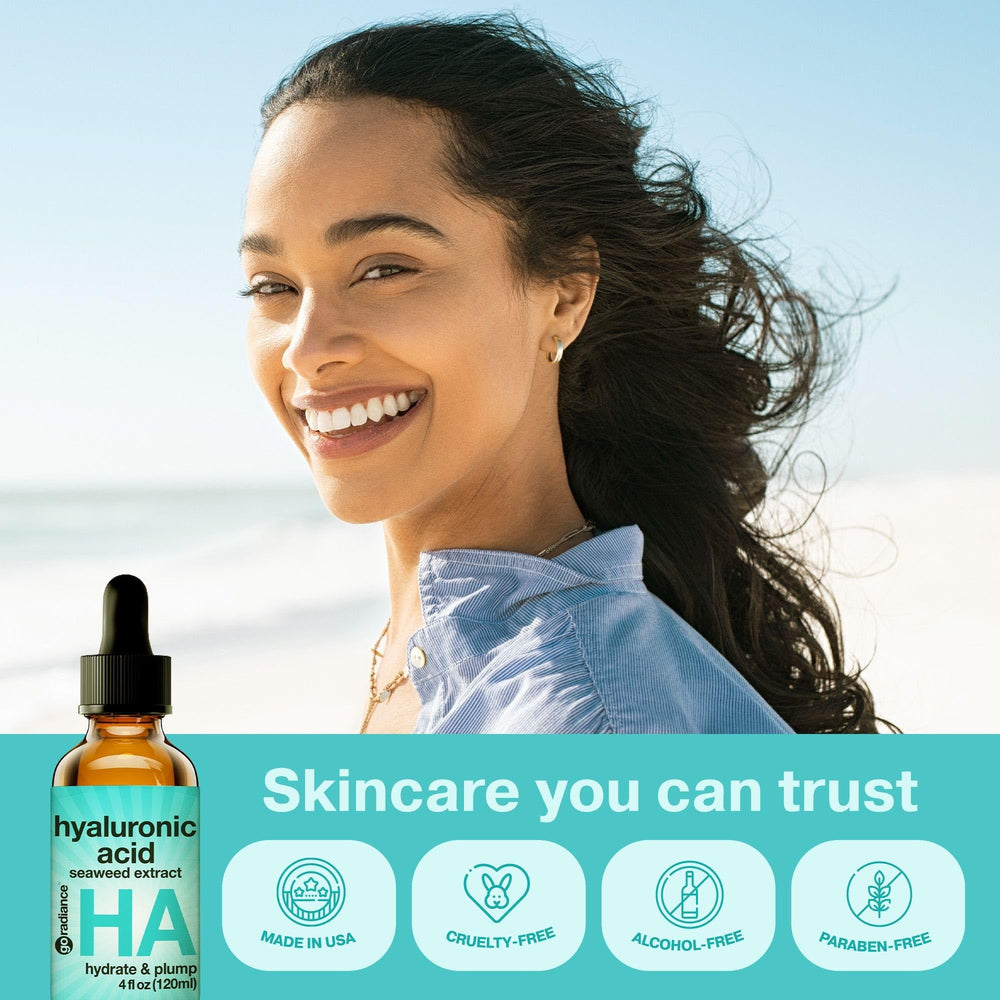 Go Radiance serum brillo natural, piel luminosa tras uso regular.