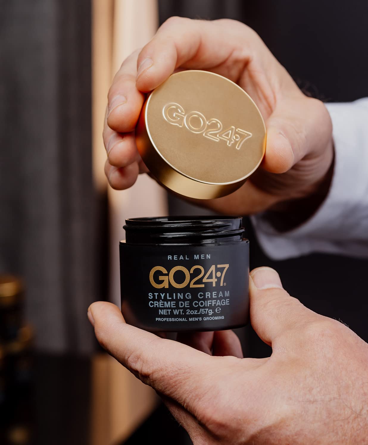 GO247 Crema Estilizante ideal para pelo corto y medio, se aplica en húmedo o seco.