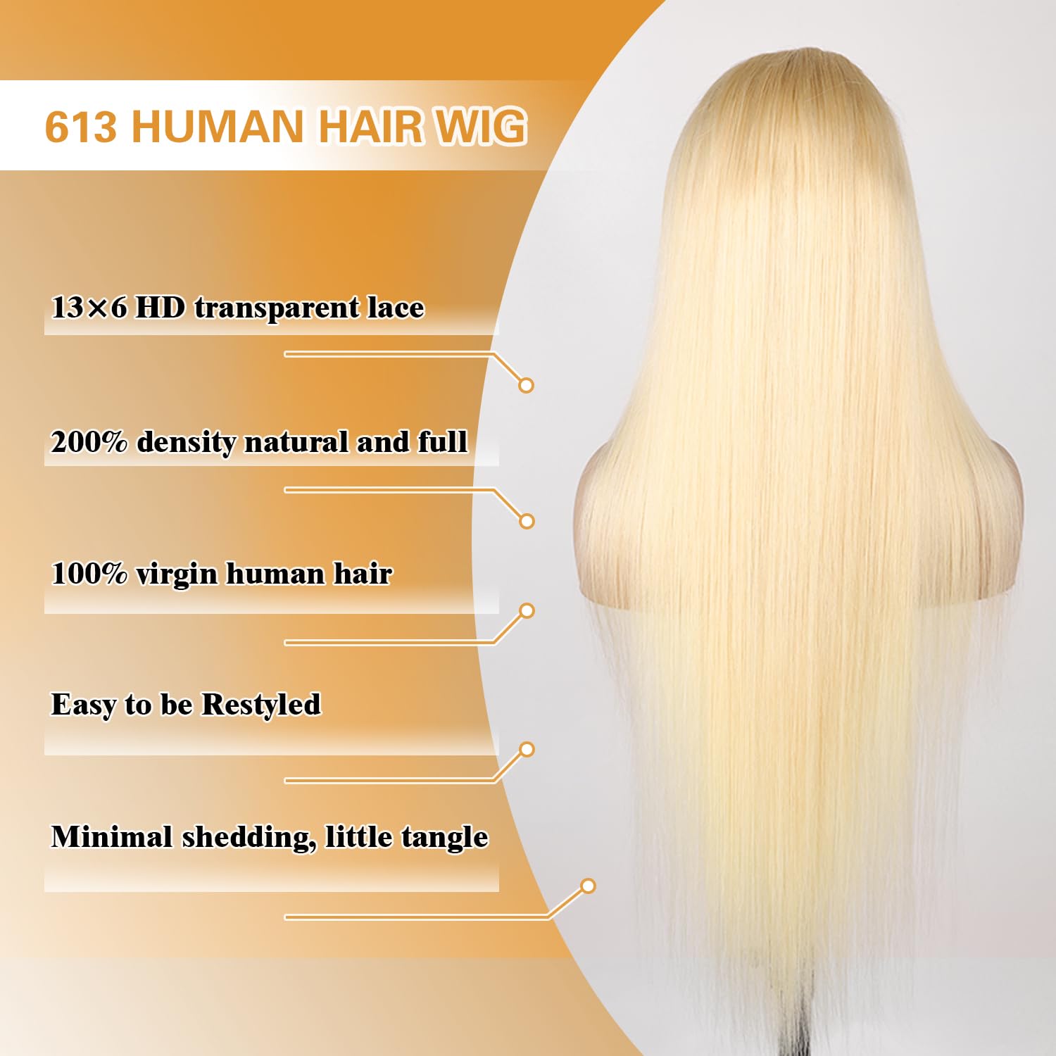 Goalroya 613 lace-front wig cap-construction emphasizes comfort and security.