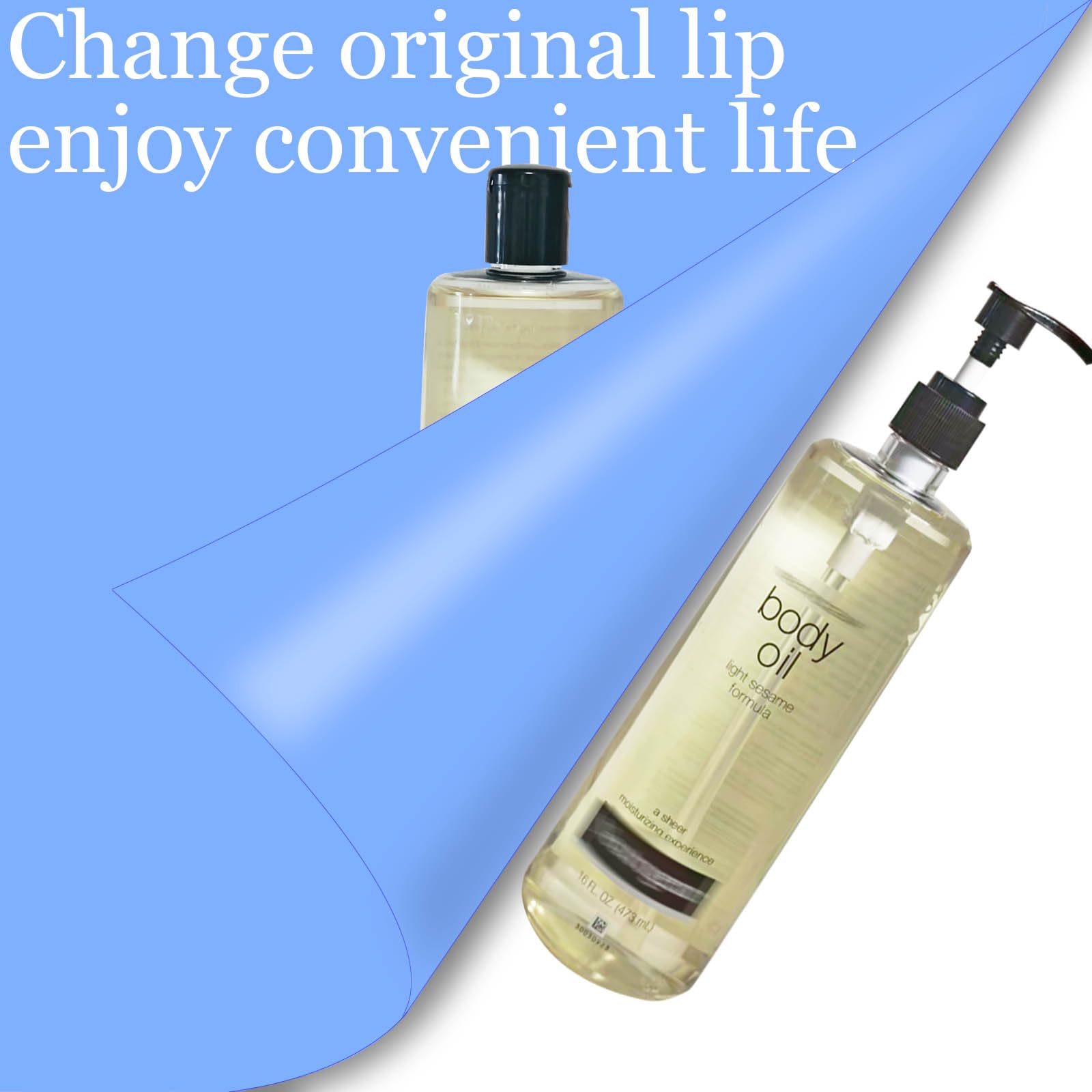 Easy screw-on installation for Neutrogena Body Oil with Gocola pump