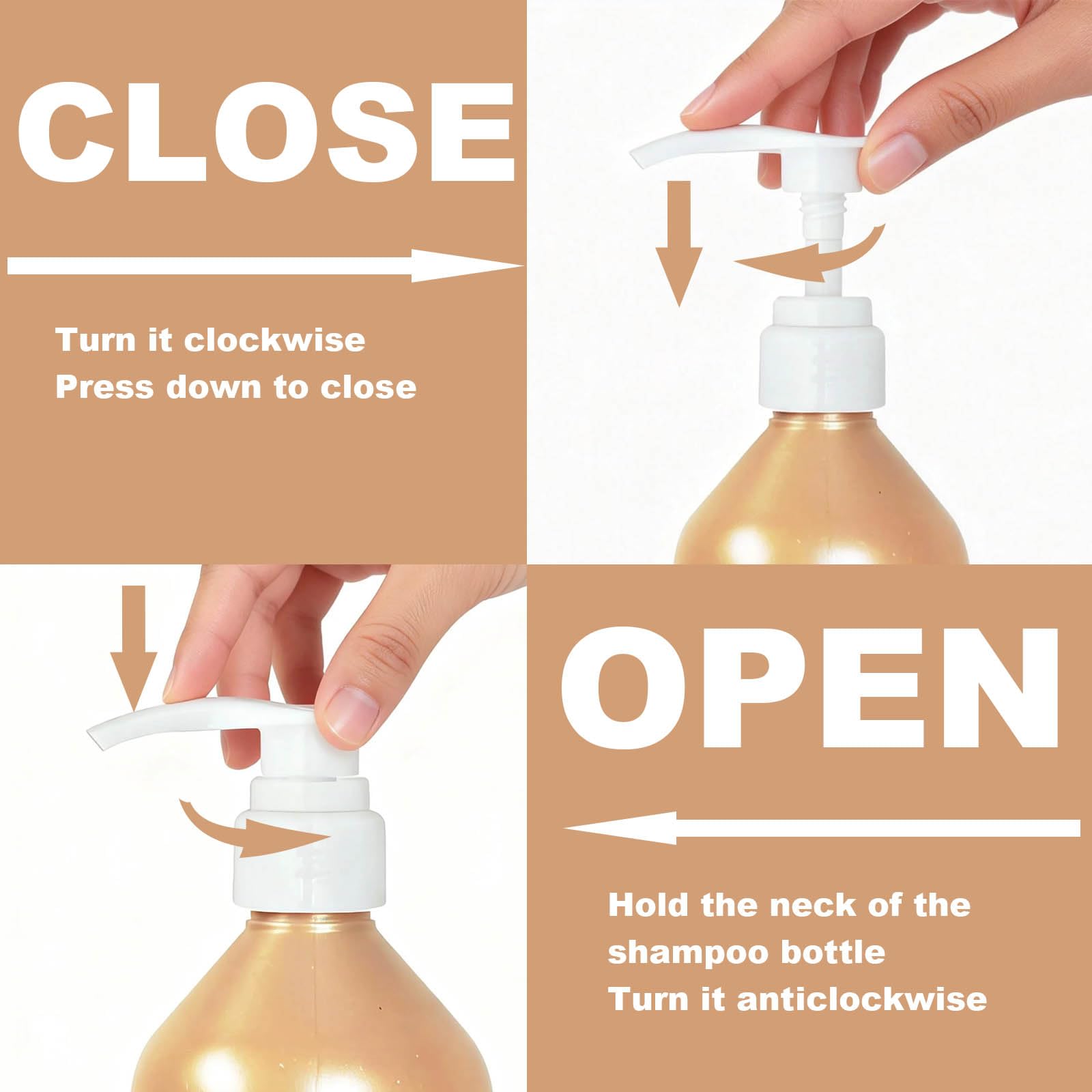 Gocola ergonomic pump head facilitates controlled, consistent product release.