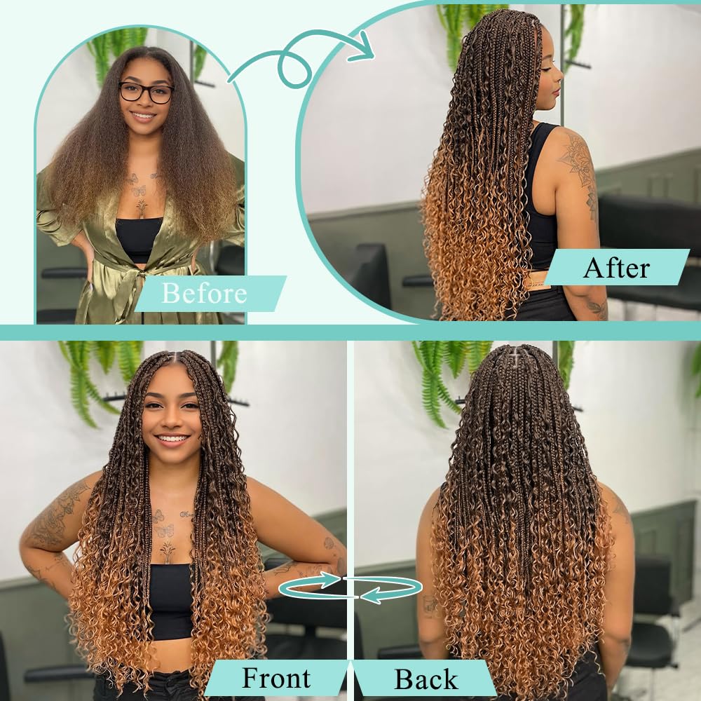 Goday wet and wavy braid hair with soft movement and shine.
