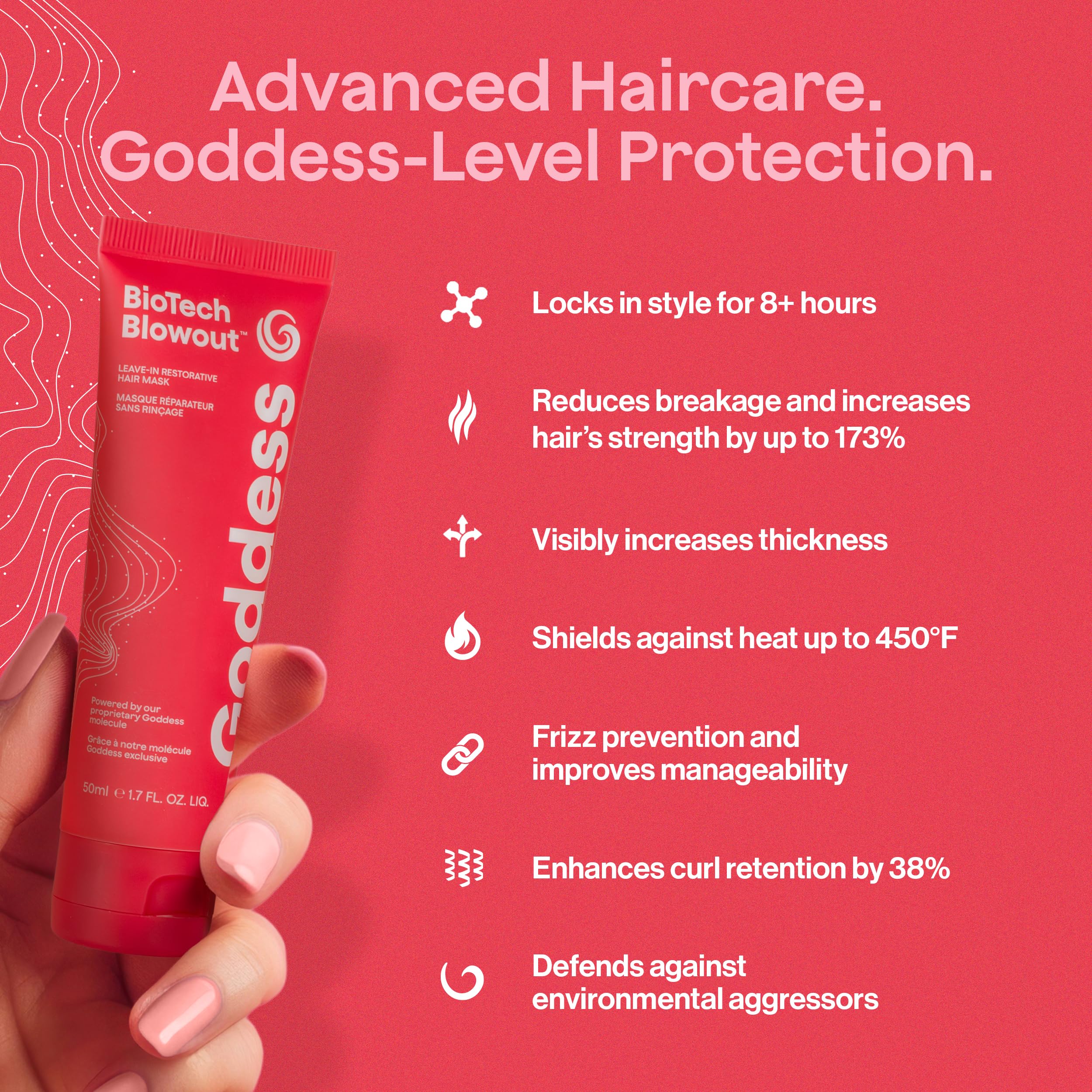 Goddess Maintenance Biotech Texture close-up with lightweight protection