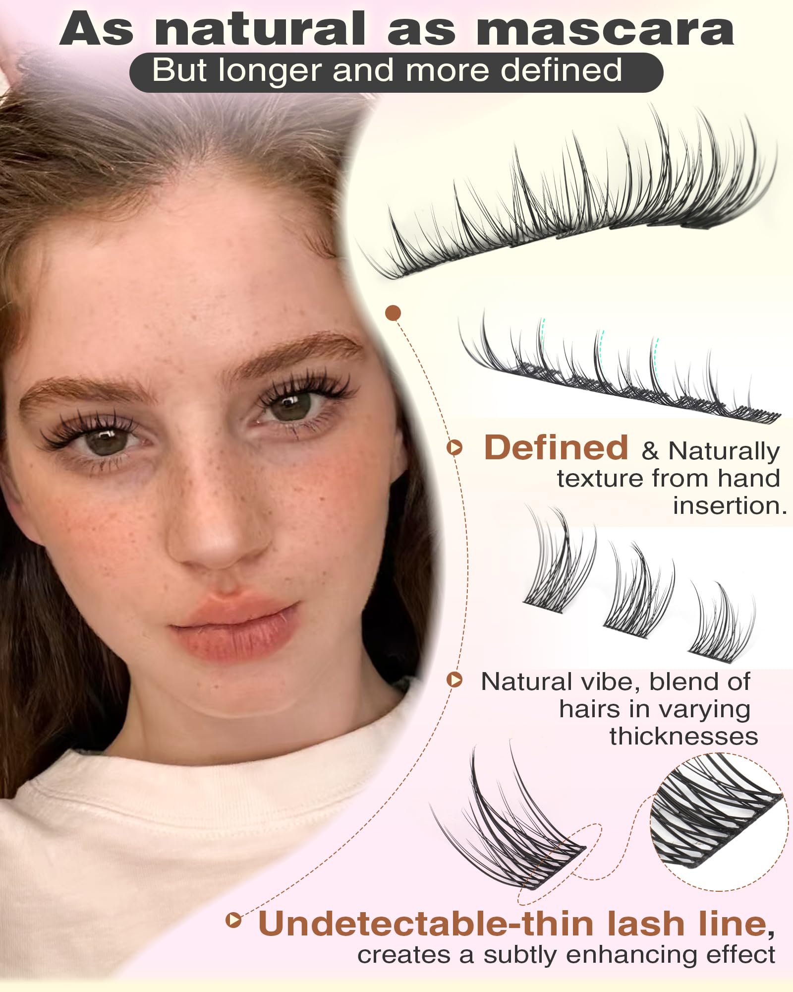 Goddvenus 12mm lash clusters suitable for daily subtle lift
