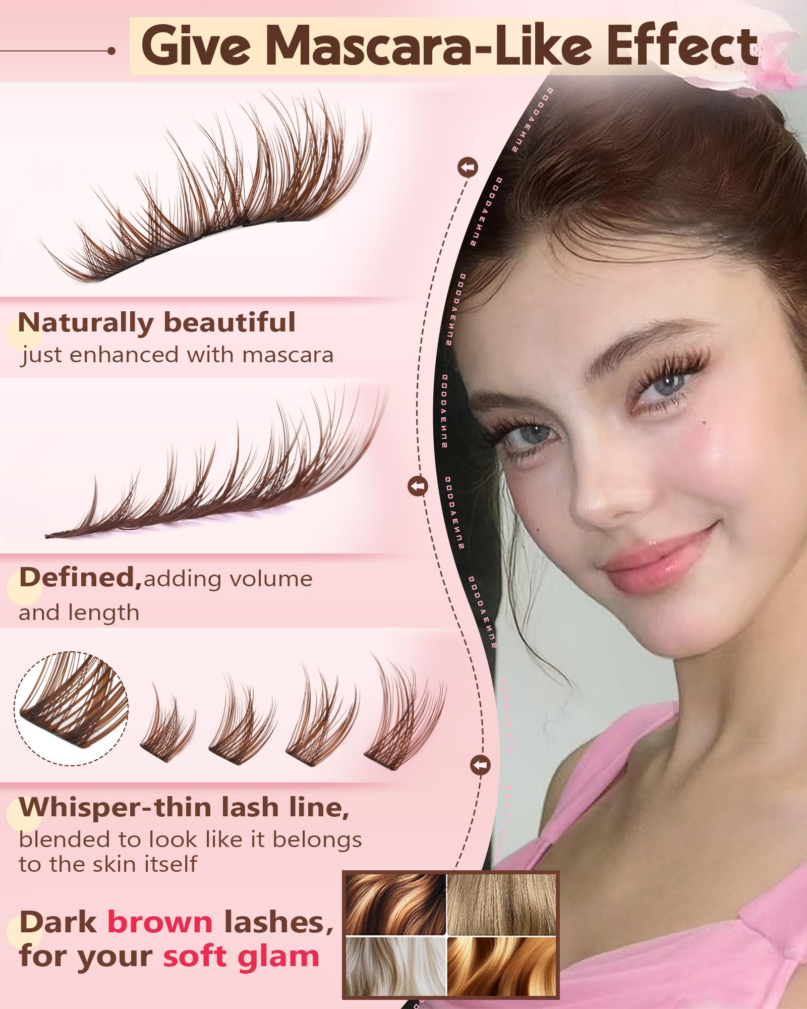 Goddvenus 180pcs lash clusters for customizable volume without clumps.
