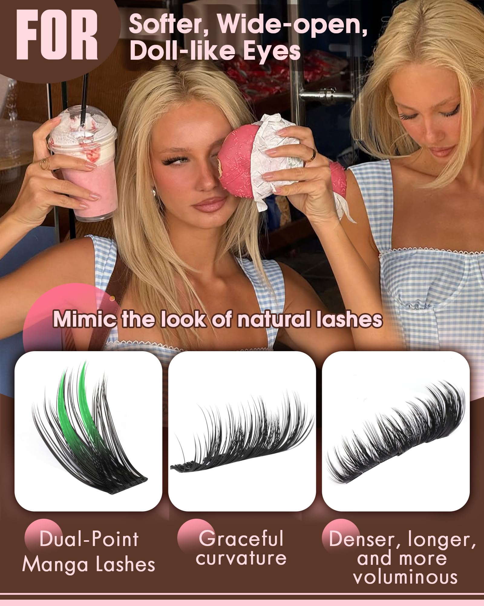 Goddvenus 216-cluster lash set for DIY salon-quality results at home.