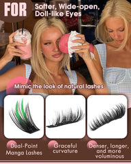 Goddvenus 216-cluster lash set for DIY salon-quality results at home.