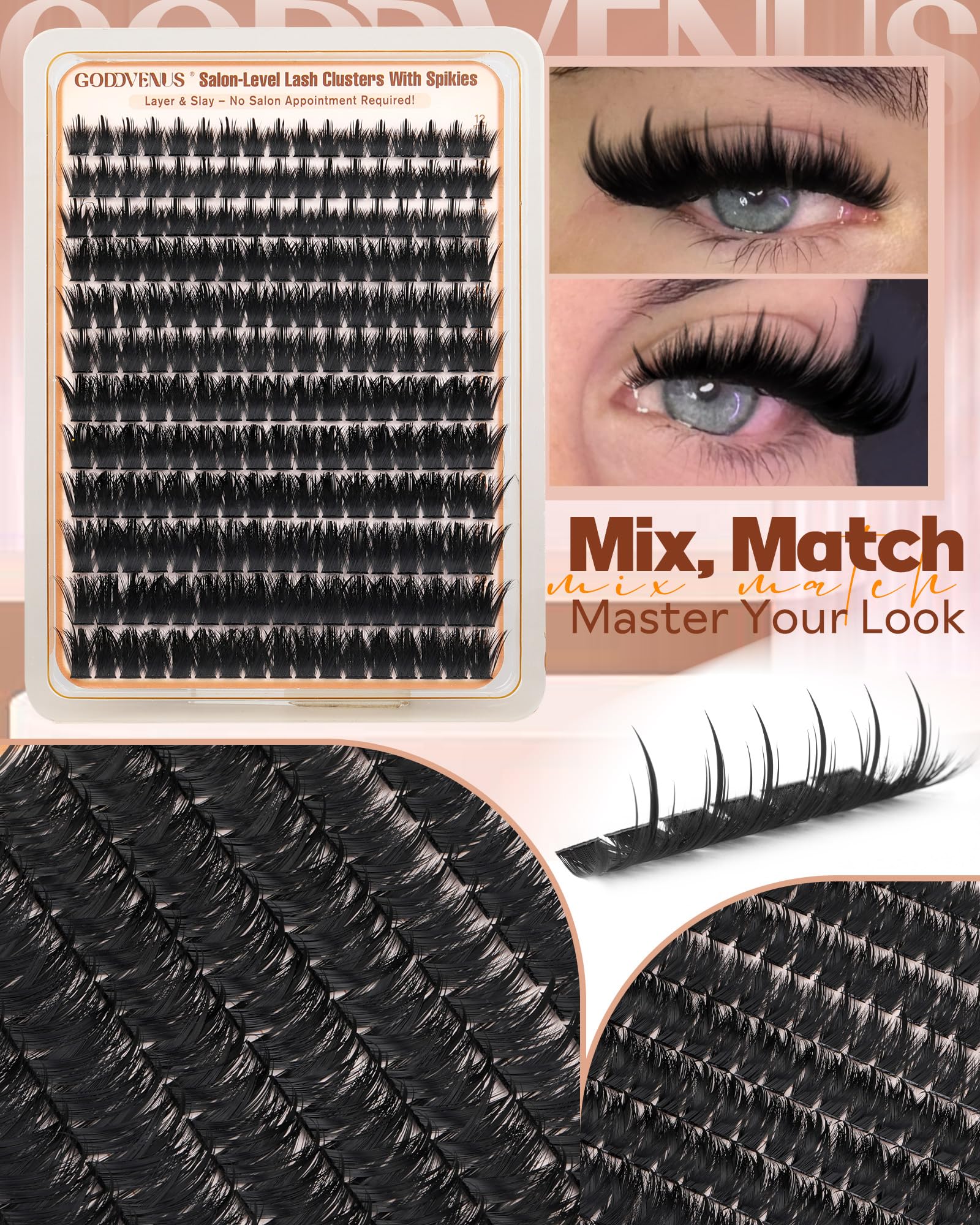 Goddvenus 3-in-1 kit includes tools, bond, seal for DIY extensions