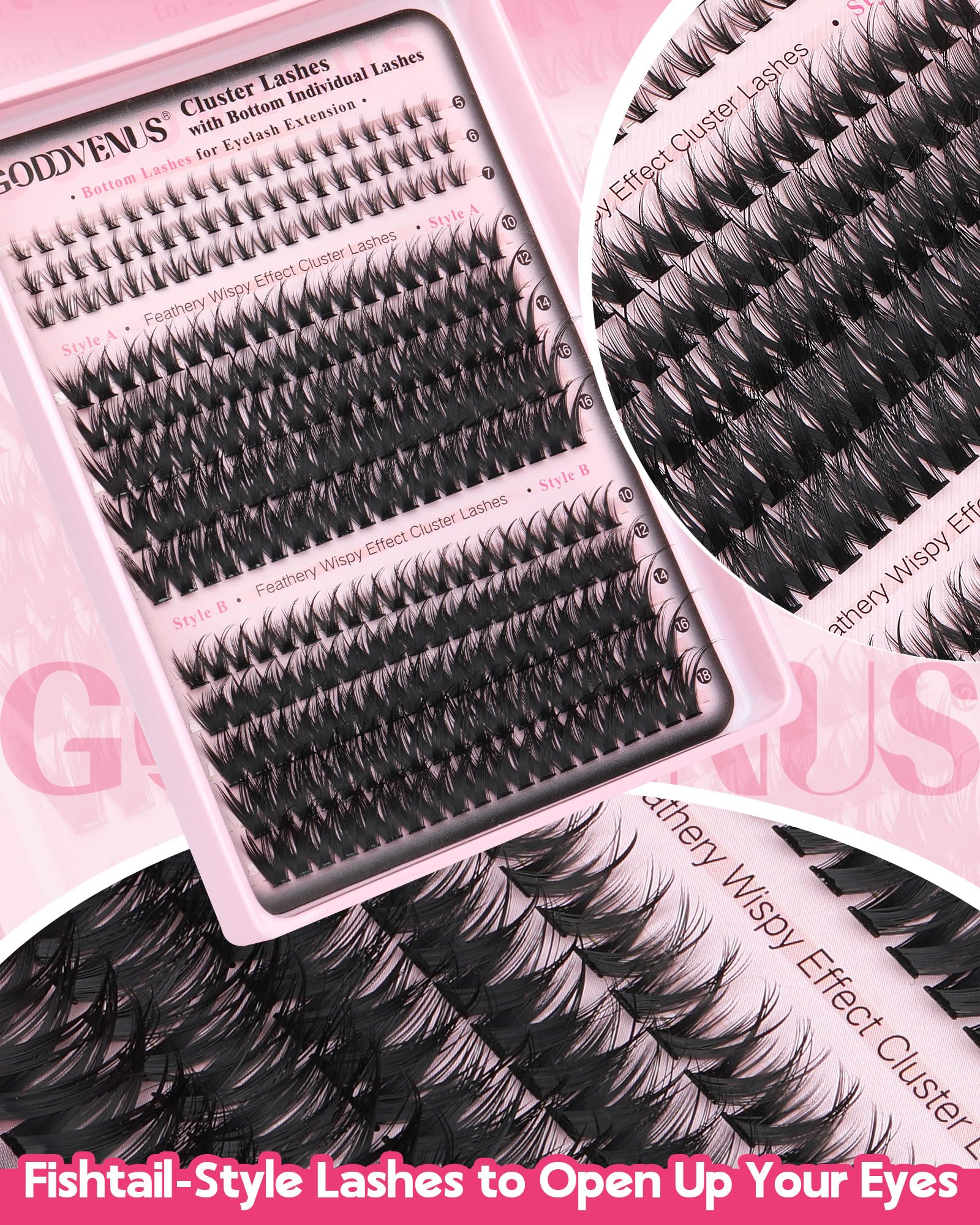 Goddvenus All-in-one lash kit packaging displaying included contents.