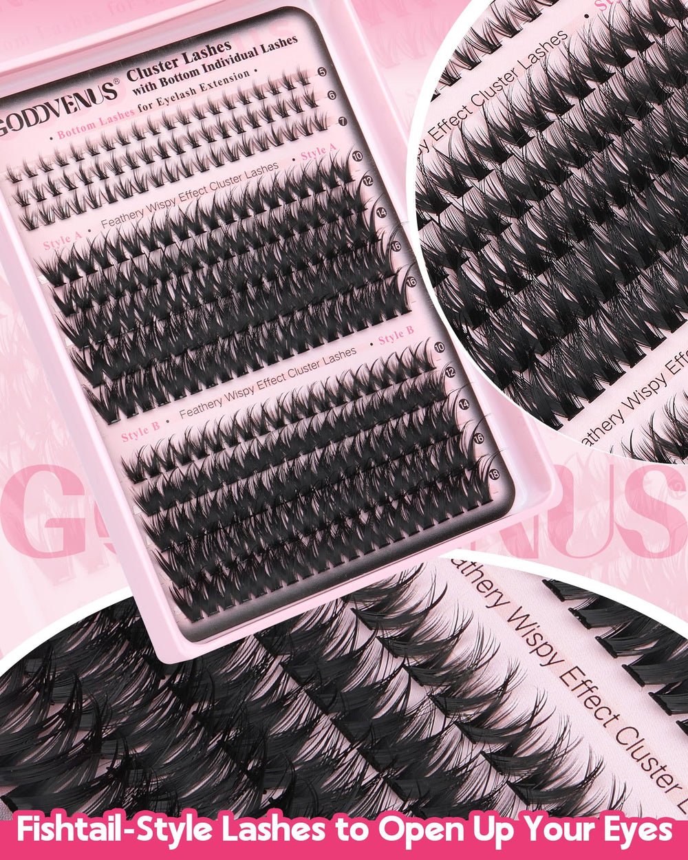 Goddvenus All-in-one lash kit packaging displaying included contents.